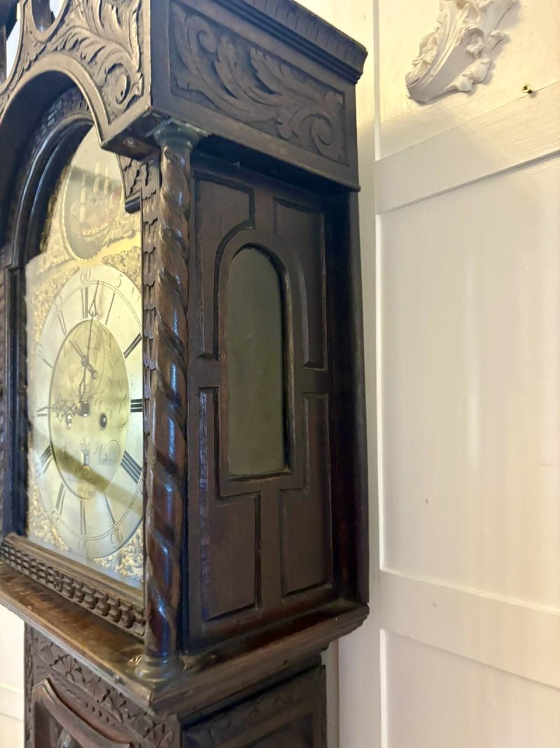 Outstanding Quality 18th Century Oak Longcase Clock - Image 5